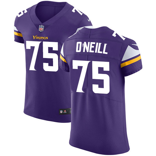 Nike Vikings #75 Brian O'Neill Purple Team Color Men's Stitched NFL Vapor Untouchable Elite Jersey - Click Image to Close